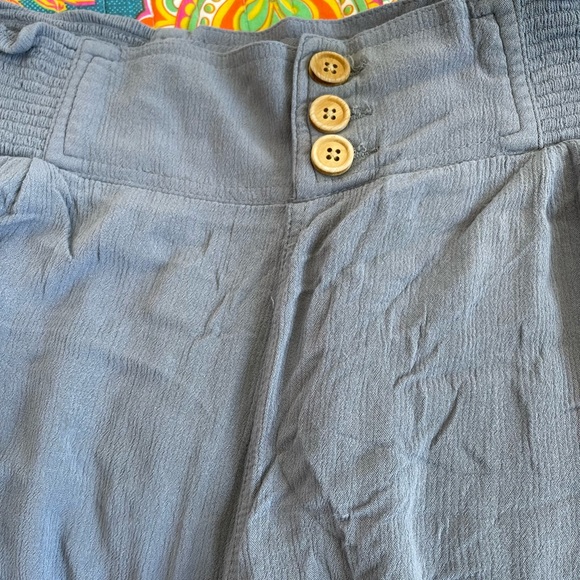 Mudd Boho High Waisted Blue Pants Size Large - Picture 5 of 7